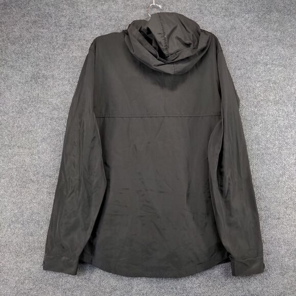 Shouthouse Full Zip Hooded Rain Jacket Mens Medium Long Sleeve Black Polyester - Picture 5 of 12